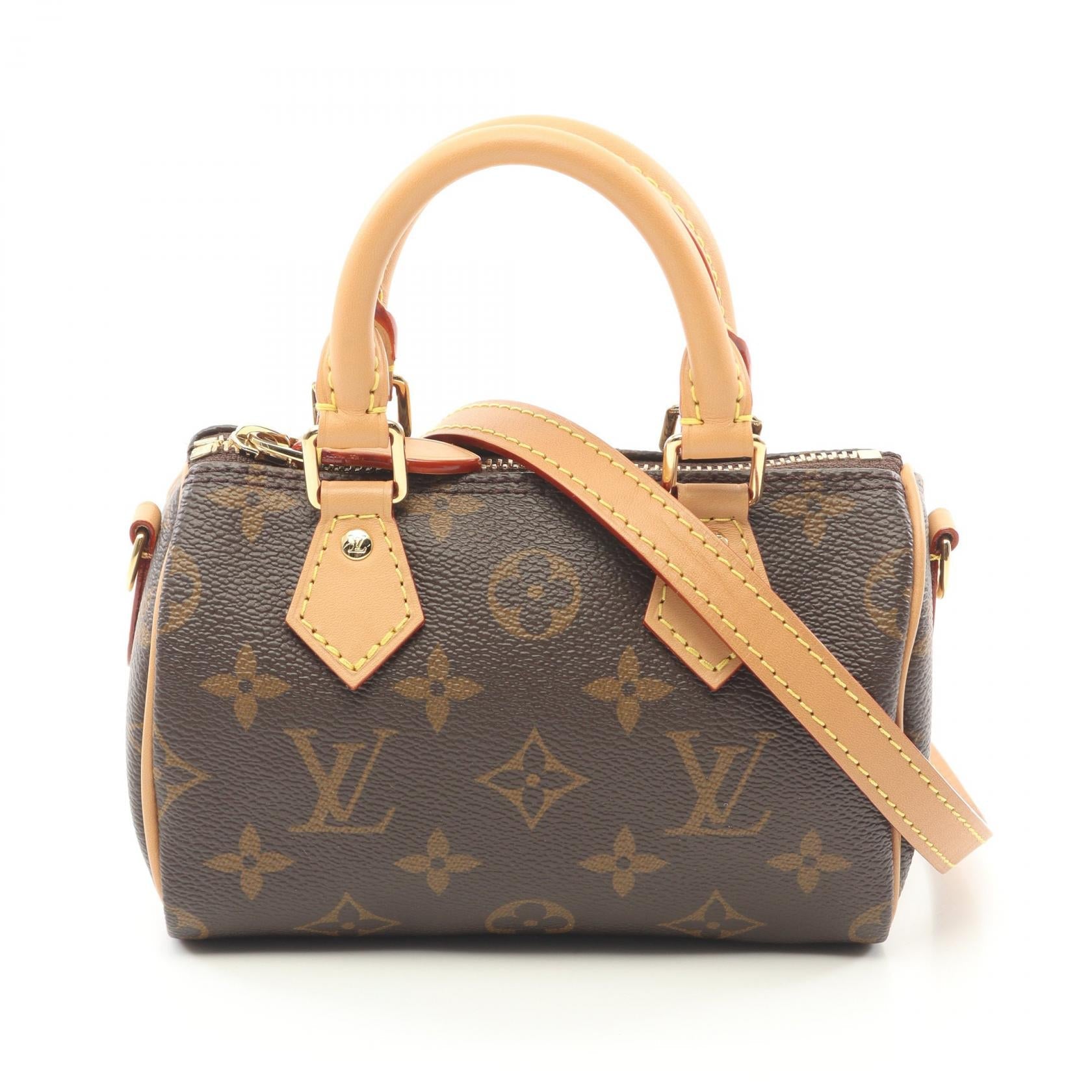 2604 Louis Vuitton Nano Speedy Handbag Monogram Brown