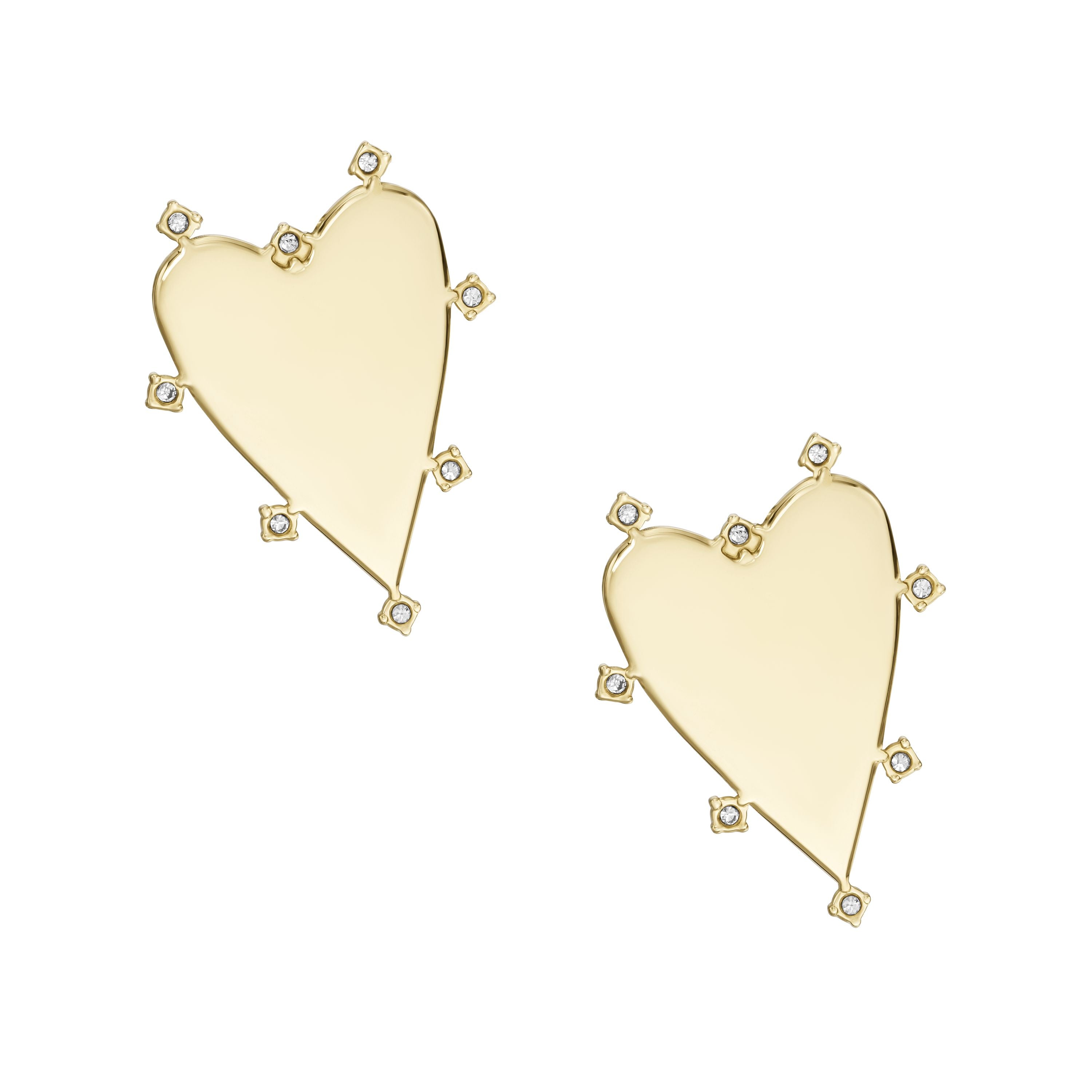2147 Fossil Women's Gold Tone Stainless Steel Stud Earrings