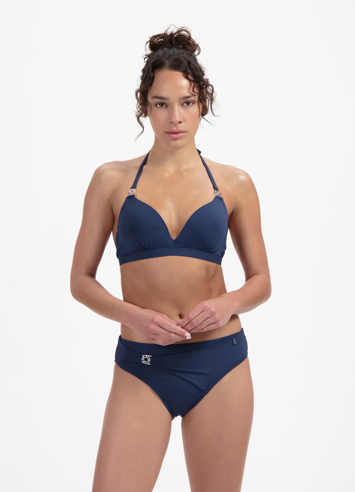 BEACHLIFE Navy halter bikinitop met beugel