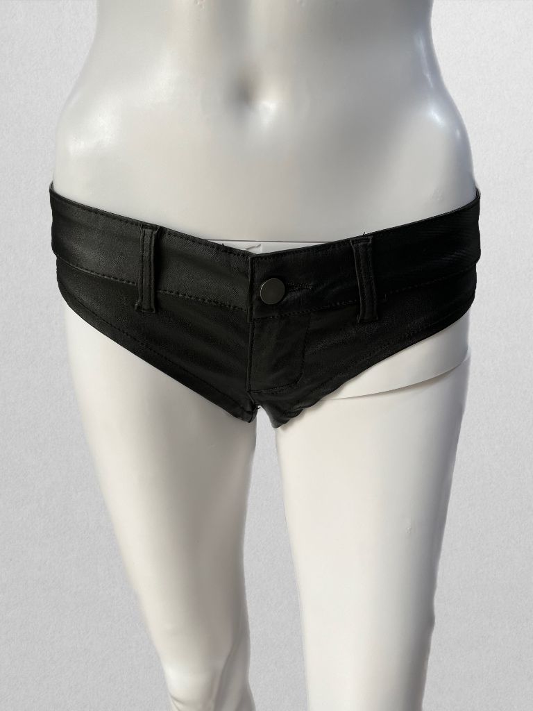 Top Trends Basic Collection Black Denim High Cut Shorts