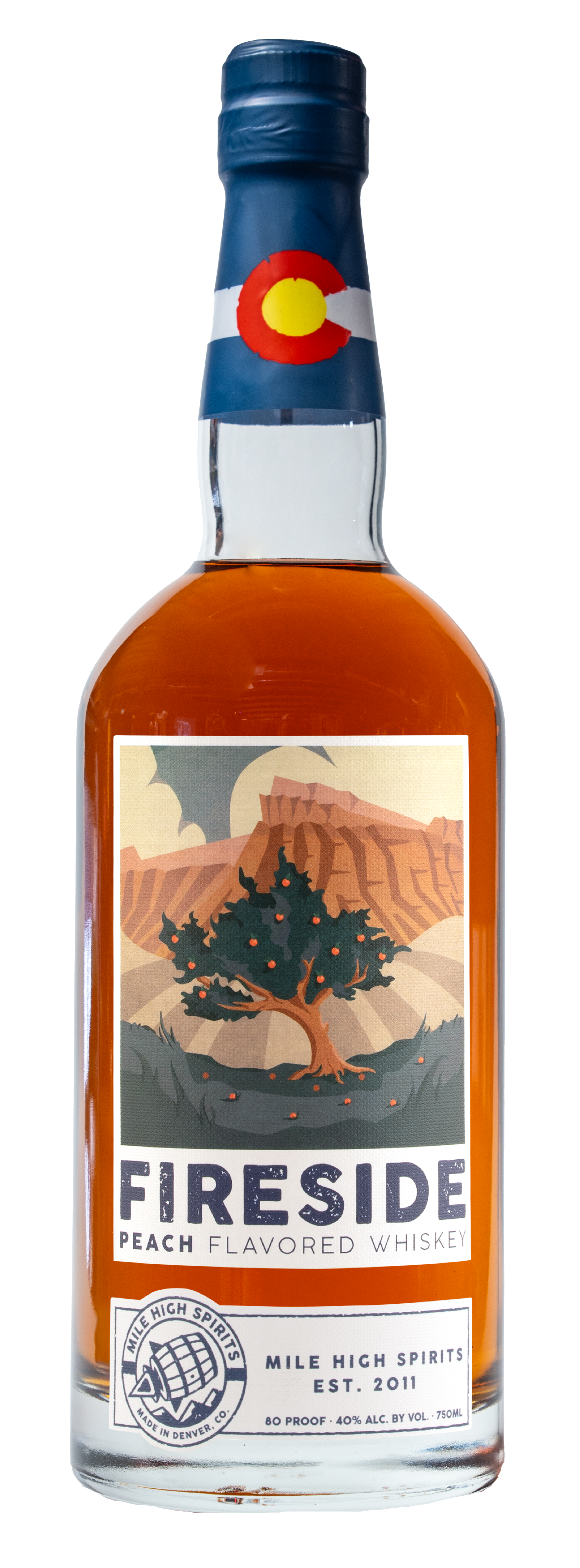 MILE HIGH SPIRITS Fireside Peach Whiskey