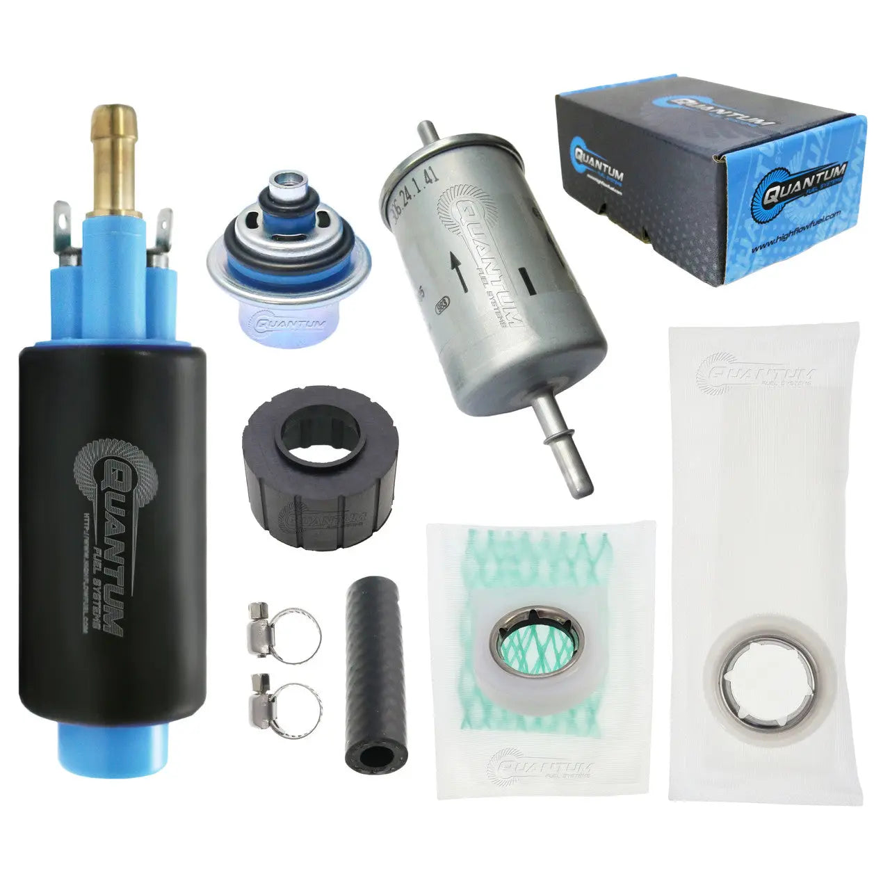 QFS OEM Replacement In Tank EFI Fuel Pump w/ Fuel Pressure Regulator, Fuel Filter, Strainer, HFP 361 URF