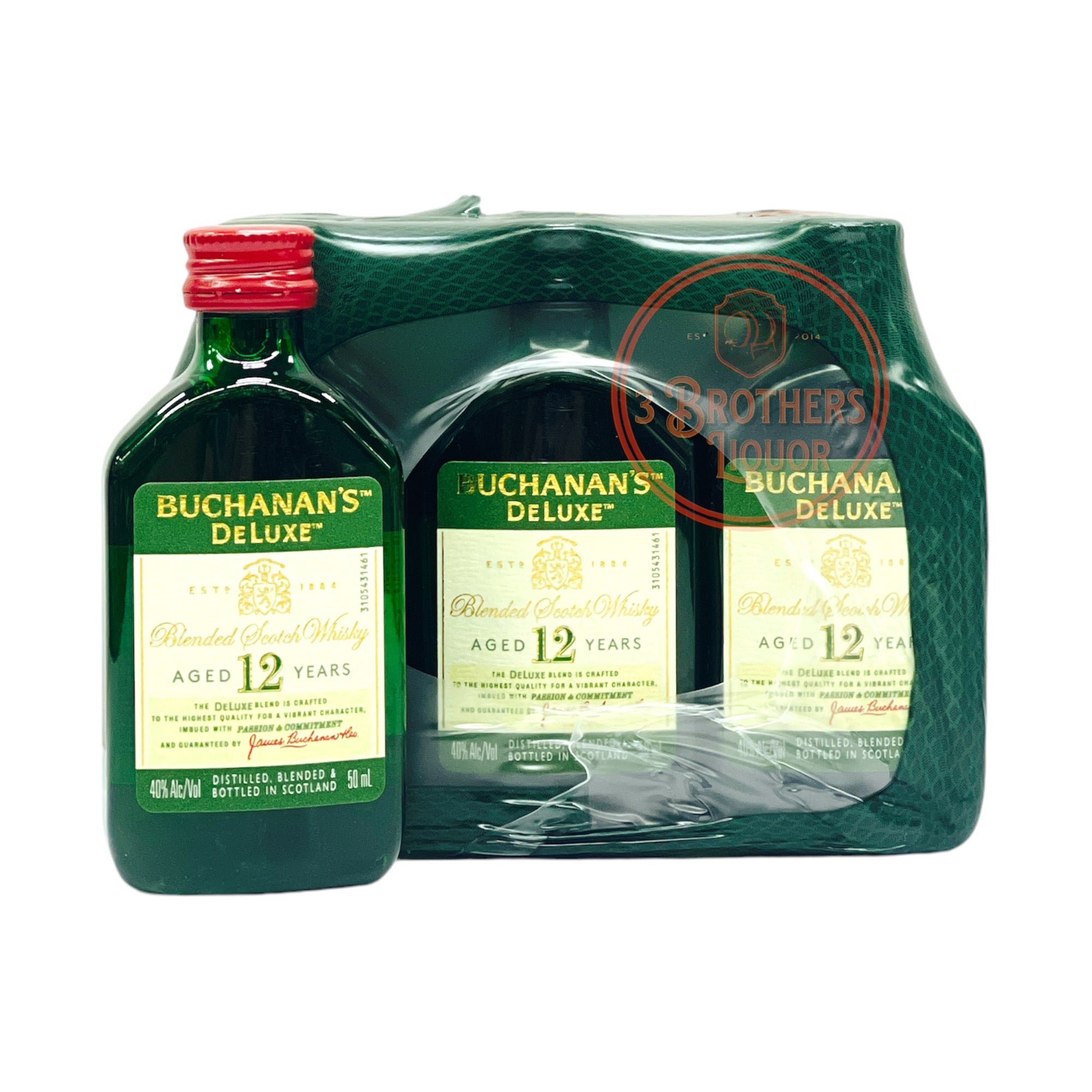 Buchanan's Deluxe Aged 12 Years Scotch Whiskey Mini Shots (12 Of 50ML)
