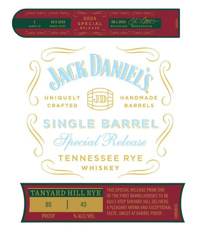 JACK DANIEL'S Jack Daniel’s Single Barrel 2025 Special Release Tanyard Hill Rye