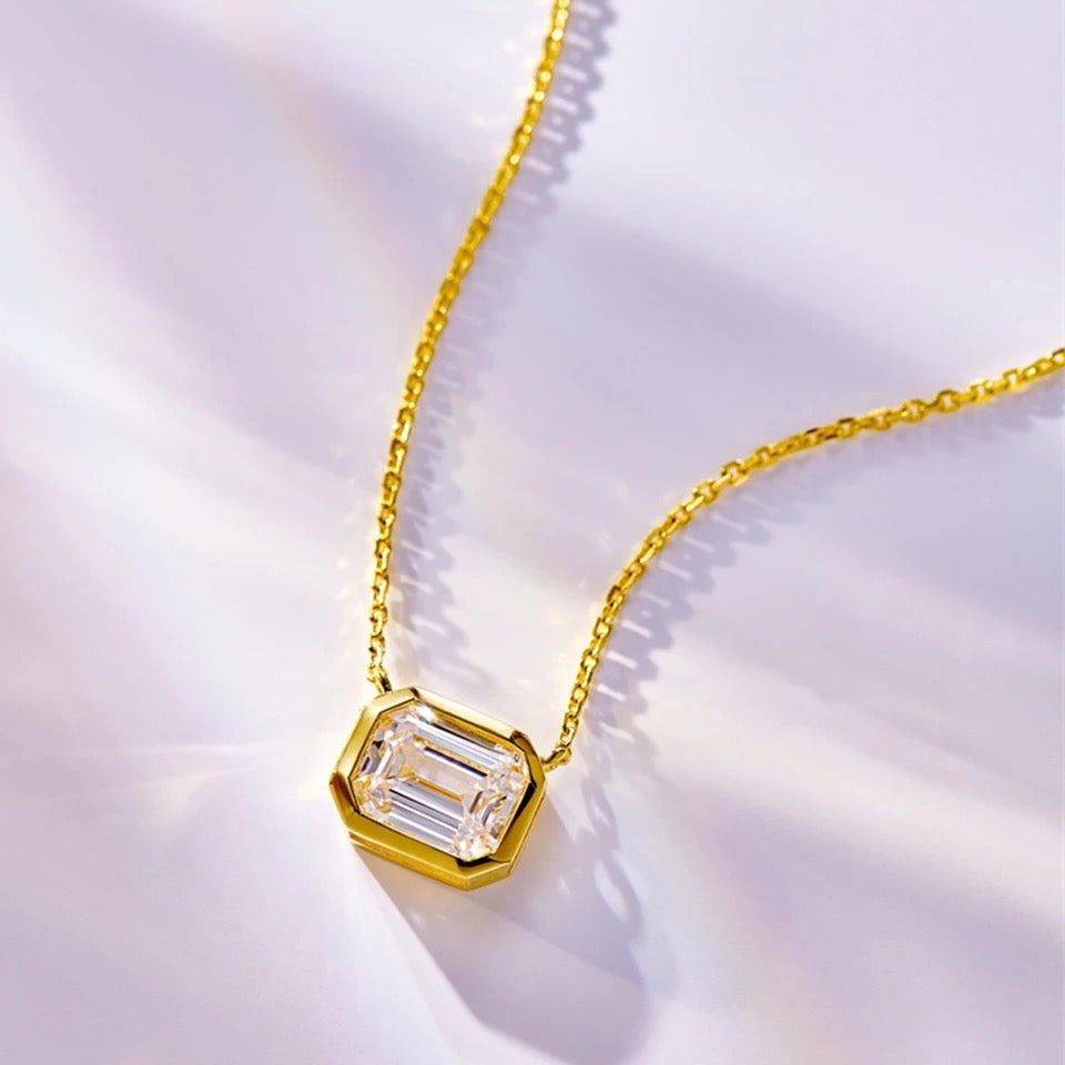 ANNA ZUCKERMAN Kelly 5 Carat Diamond Crystalline Necklace Yellow Gold