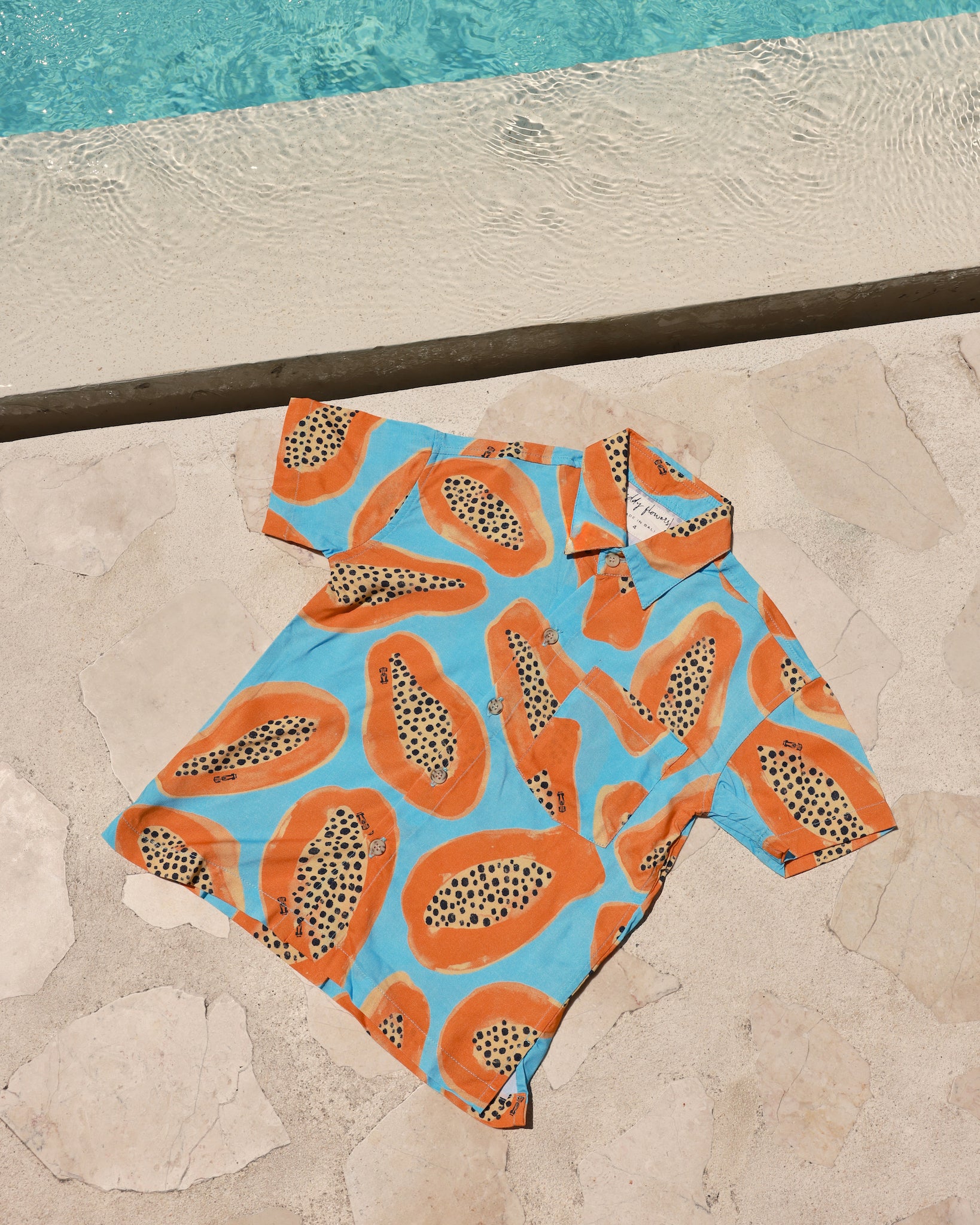 Kenny Flowers x McLaren Formula 1 Team   The Papaya Prix Boys Hawaiian Shirt