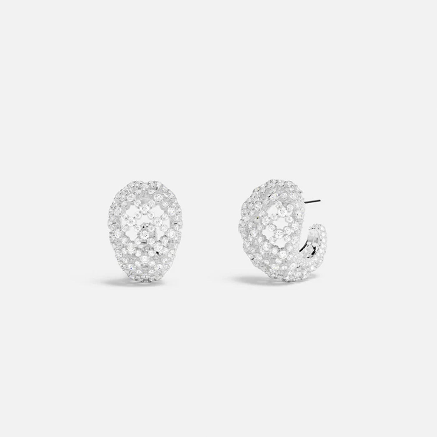 APM MONACO Maille Rivet Pavé Earrings Small