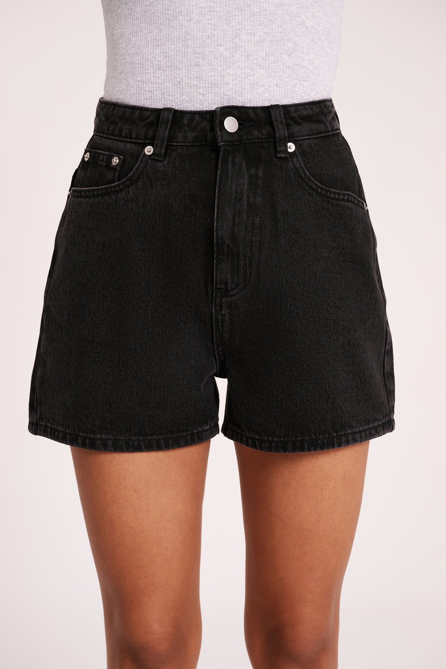 NUDE LUCY Organic Mom Short   Vintage Black