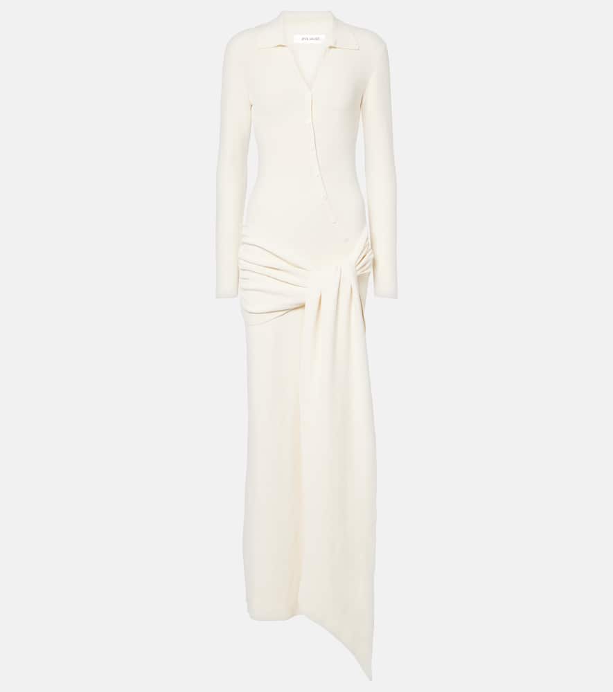 P01022511 Aya Muse Saros draped cotton blend maxi dress