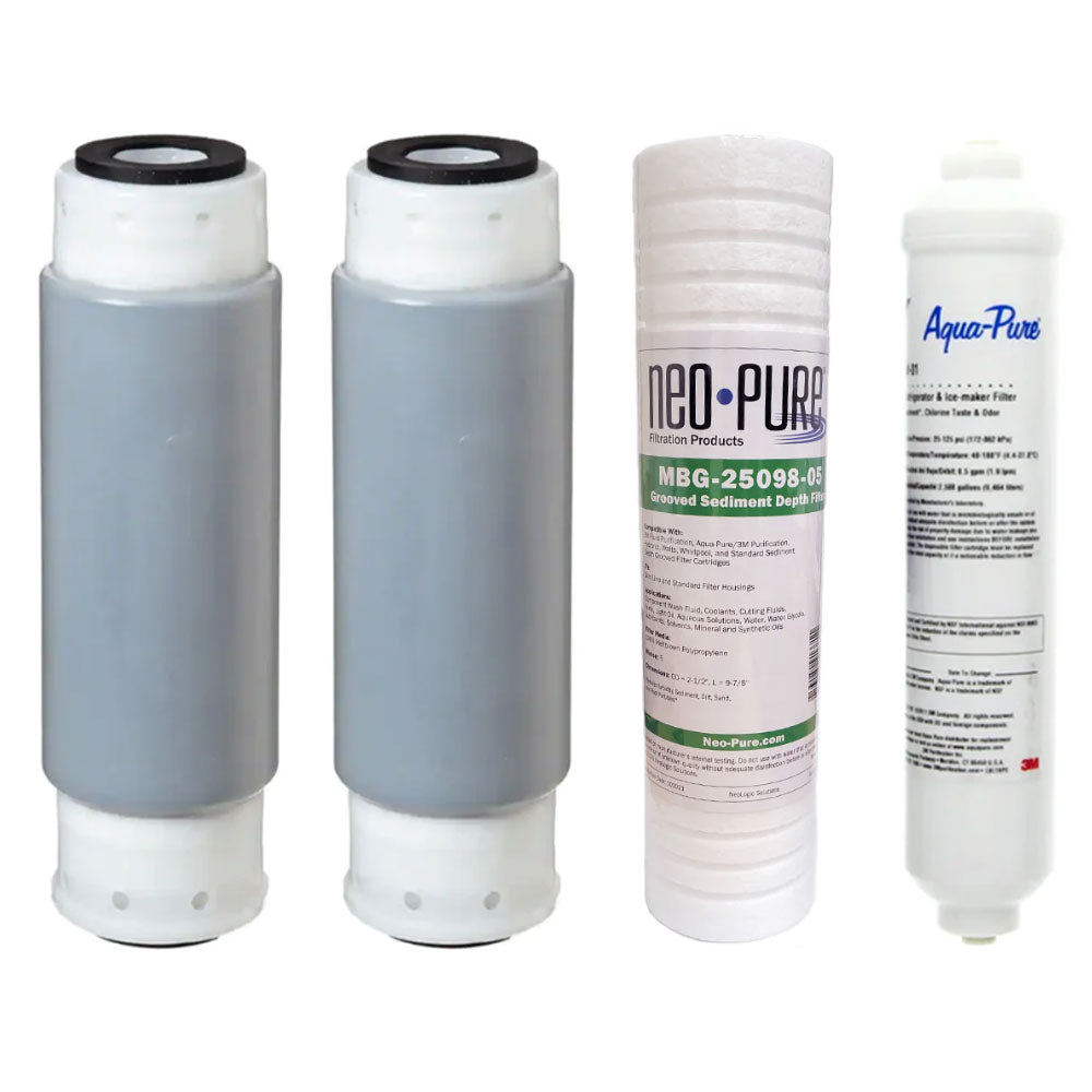 WATER SOFTENERS FILTERS Purwater PW RO4L System Replacement Filter Kit