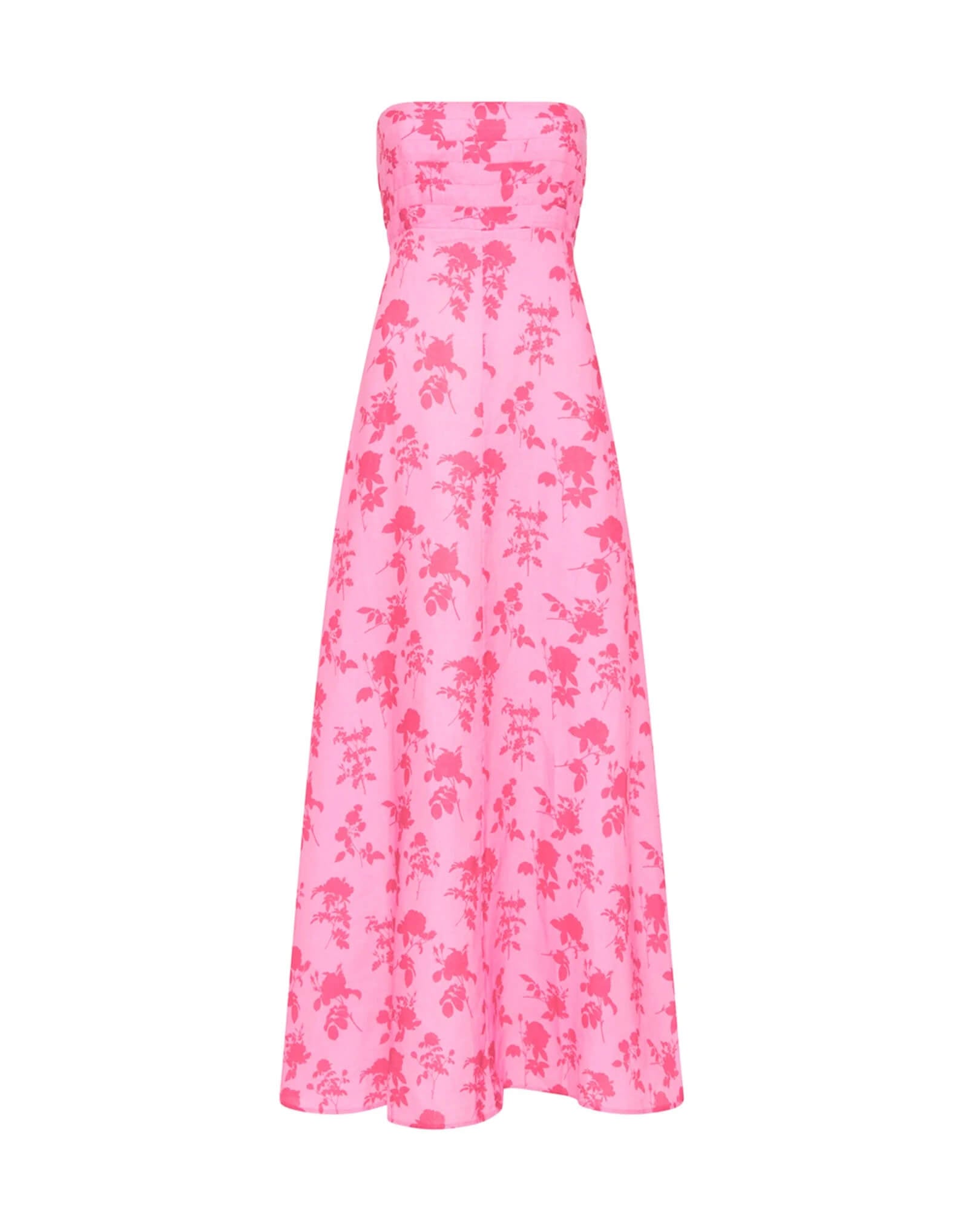 PALM NOOSA Primrose Dress Pink Floral Press