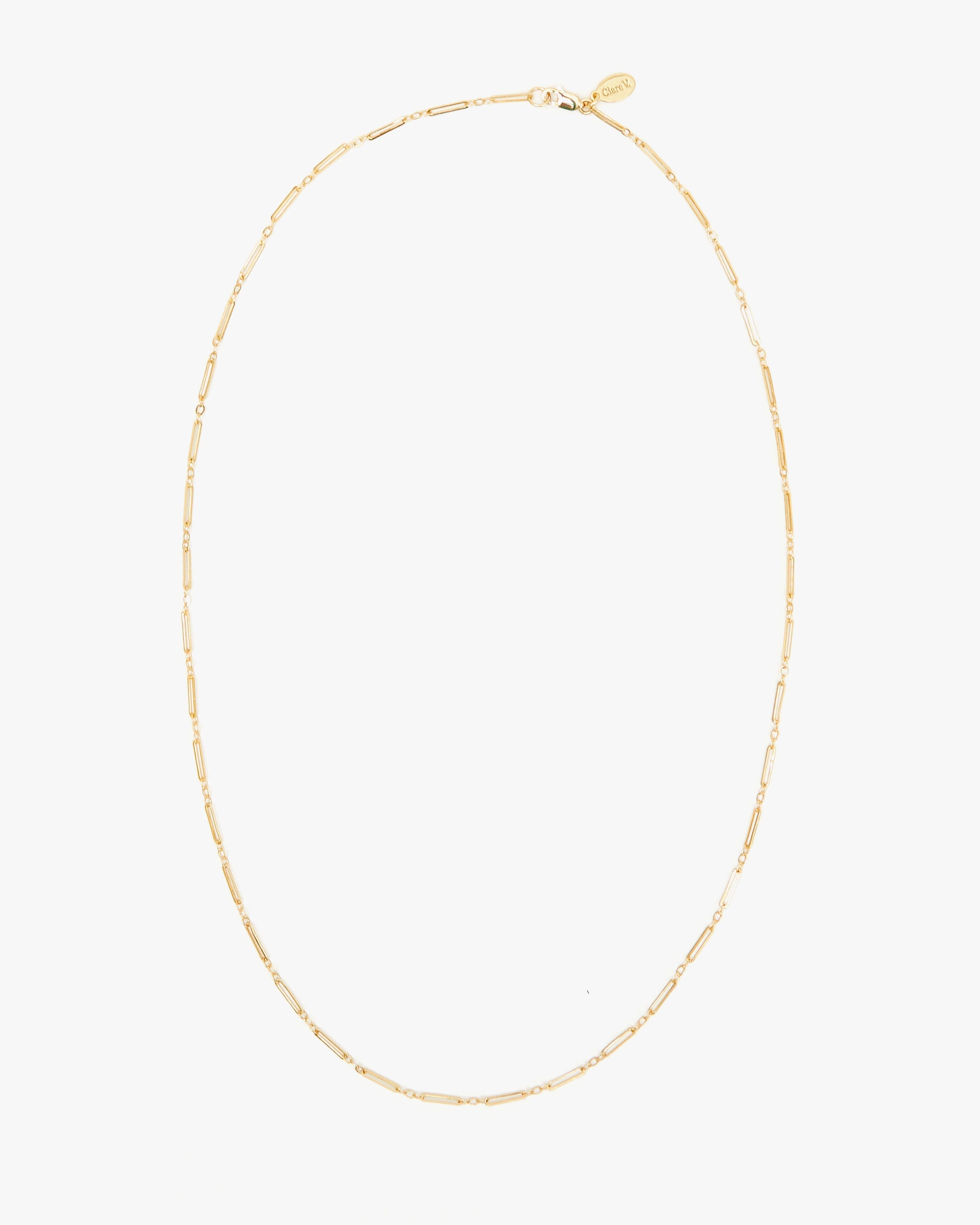 CLARE V. Paperclip Charm Chain