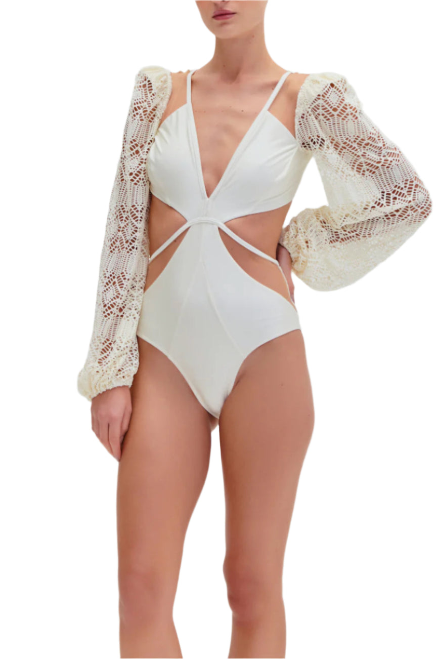 Patbo Jersey Sands Netted One Piece Bathing Suit