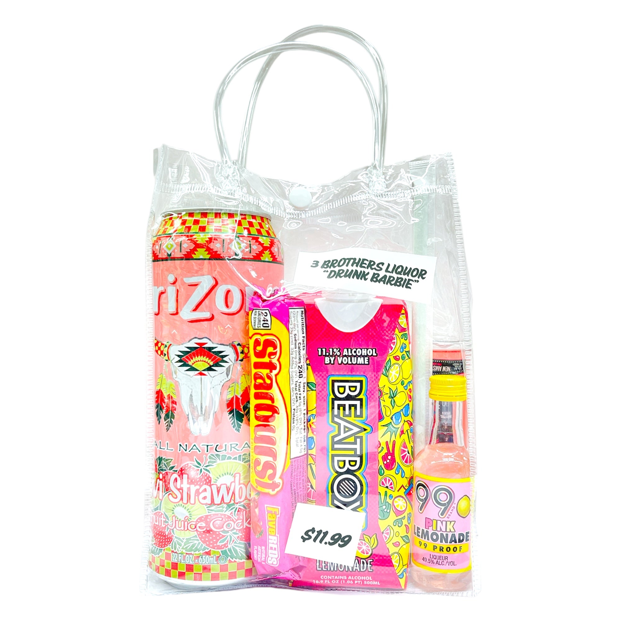 3 Brothers Liquor "Drunk Barbie" Cocktail Bag