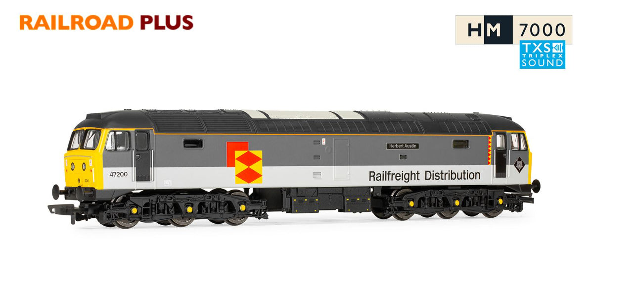 Hornby R30321TXS RailRoad Plus BR Railfreight, Class 47, Co Co, 47188   Era 8 (Sound Fitted)