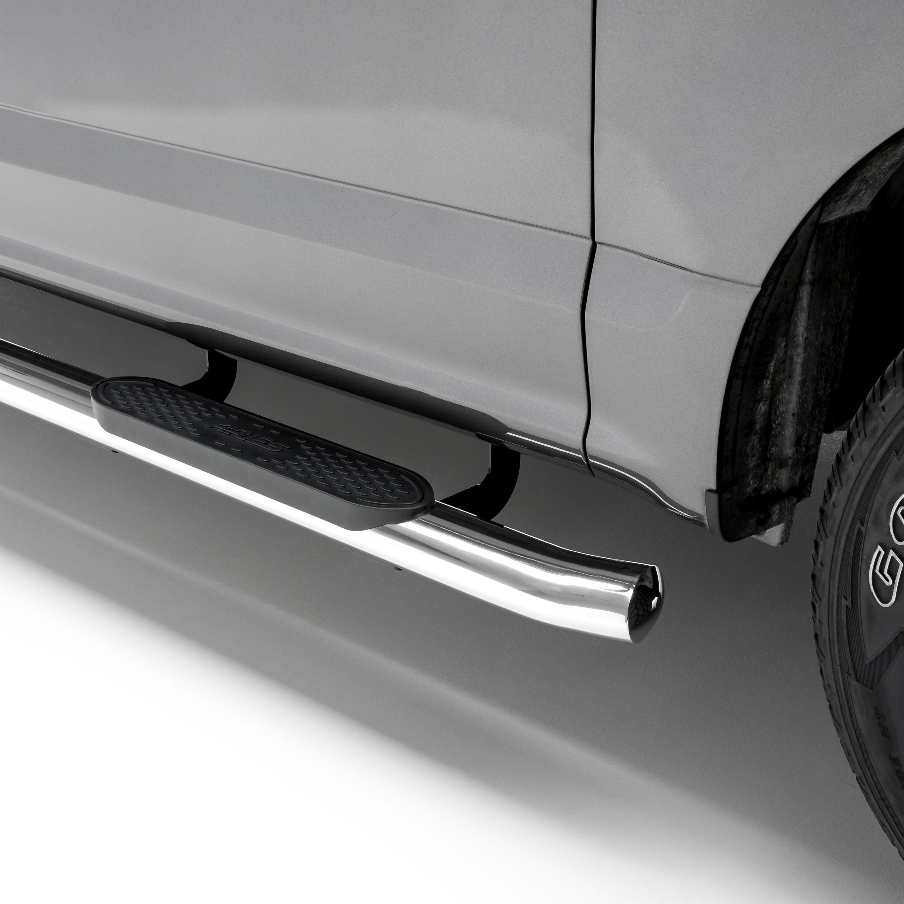 ARIES 4" Polished Stainless Oval Side Bars, Select Silverado, Sierra 1500, 2500, 3500 #S224013 2