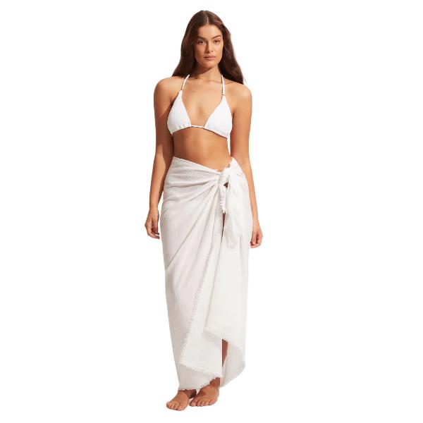 SEAFOLLY   Textured Cotton Beach Wrap (One Size)
