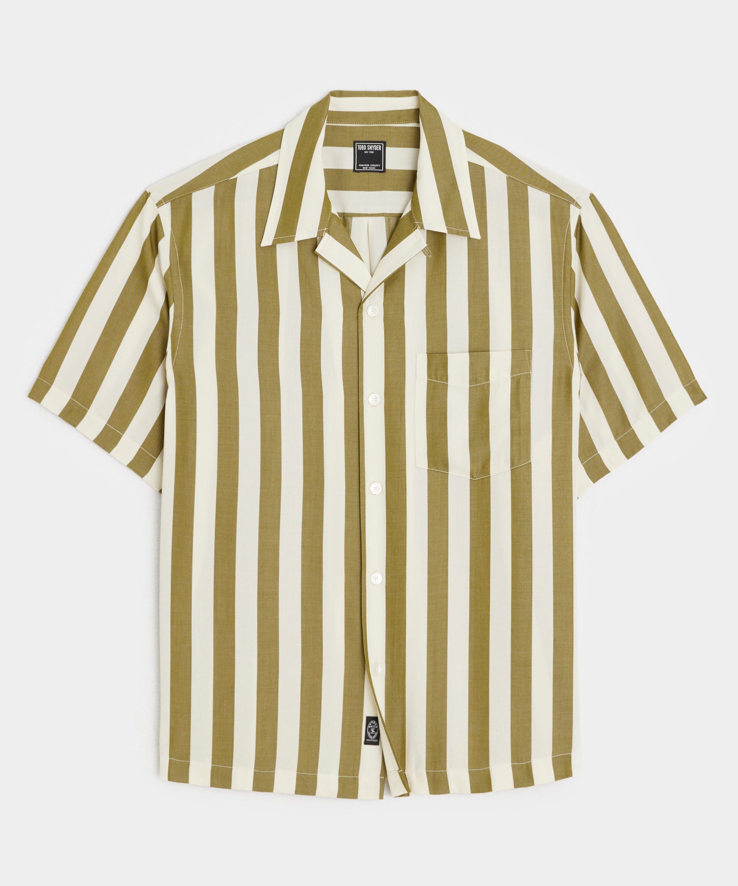 TODD SNYDER Cropped Rayon Capri Shirt