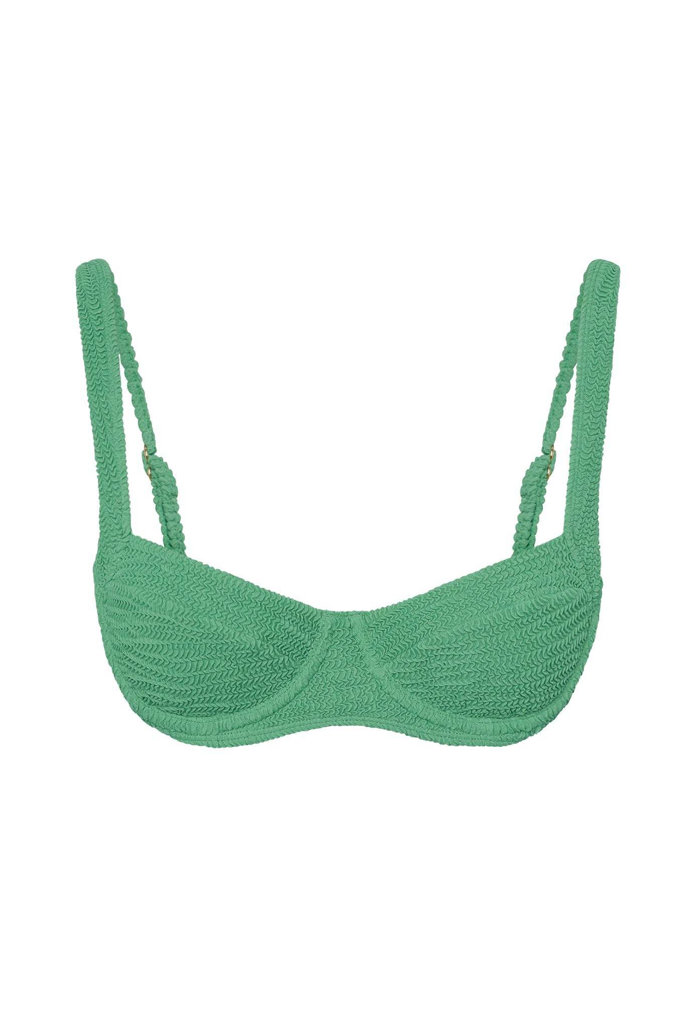MONDAY SWIMWEAR Sorrento Top   Pond Crinkle