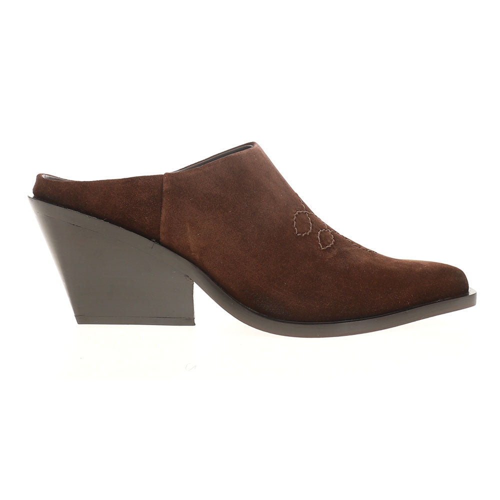 SEYCHELLES Spirit Embroidered Pointed Toe Mule Cowboy Booties