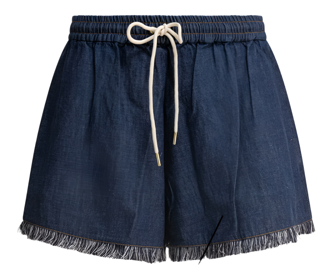 ZIMMERMANN Rhiannon Fringe Denim Short