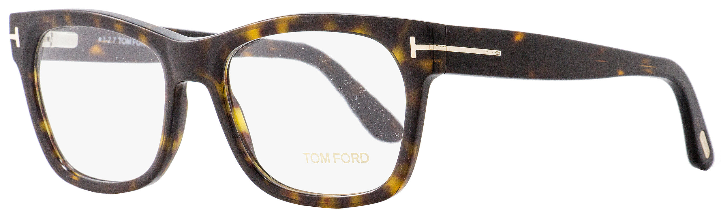 Tom Ford Rectangular Eyeglasses TF5468 052 Size: 55mm Dark Havana FT5468