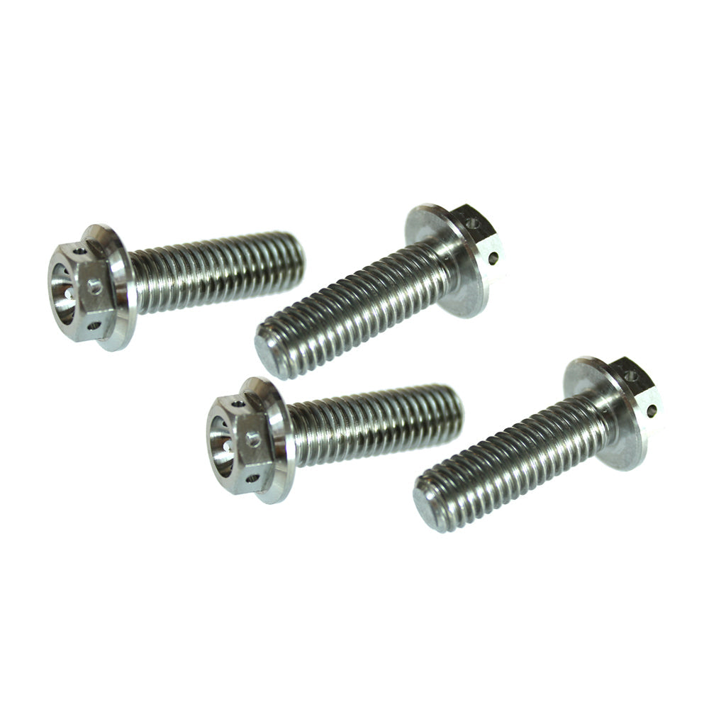 APICO TITANIUM HEX HEAD FLANGE BOLT M8X20 10MM SOCKET  X4 PACK