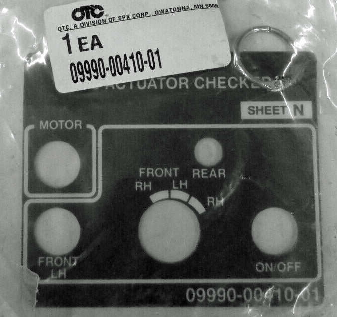 TOYOTA EQUIPMENT TOOLS Toyota 09990 00410 01 ABS Actuator Checker Sheet "N"