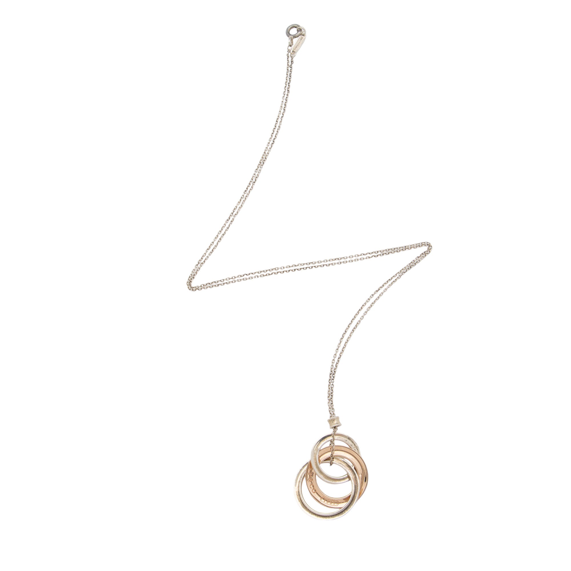 Tiffany & Co. Rubedo Sterling Silver 1837 Interlocking Circles Small Necklace (SHF rgPAlW)