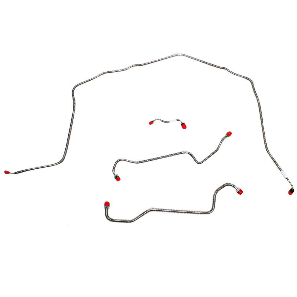FINE LINES VKT7001OM  70 73' Chevy Corvette, Standard Brakes, Front 4pc Brake Line Set; Steel