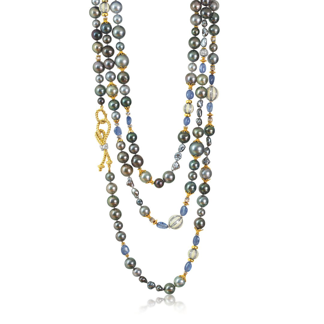 VERDURA Byzantine Pearl Necklace
