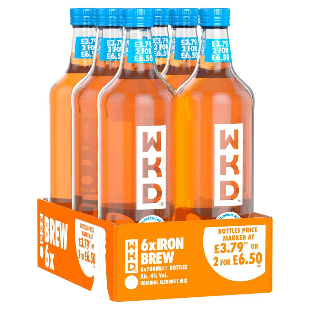 WKD Iron Brew Original Alcoholic Mix 6 x 700ml Bottles