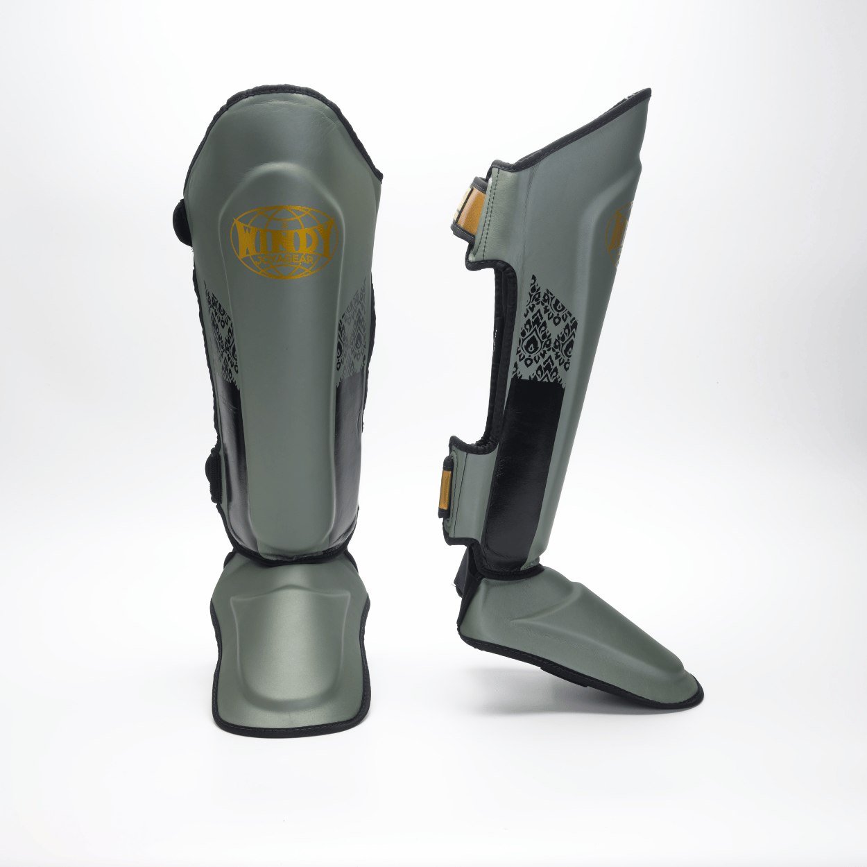 WINDY FIGHT GEAR Windy x Joya   Proline Shin Guard   Green/Gold