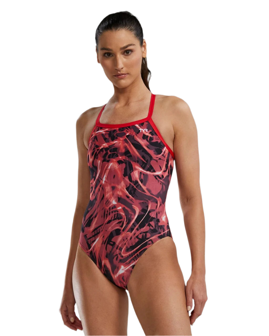 TYR MADE IN CHINA TYR Women's Electro Durafast Elite Diamondfit Swimsuit   Red