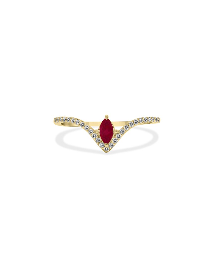 2000 Gem Spark 14K 0.27 ct. tw. Diamond & Ruby Ring