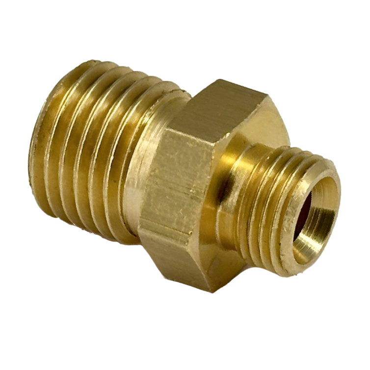 CBS Brass Adapter 1/8 BSPP Male to 1/4 BSPP Male