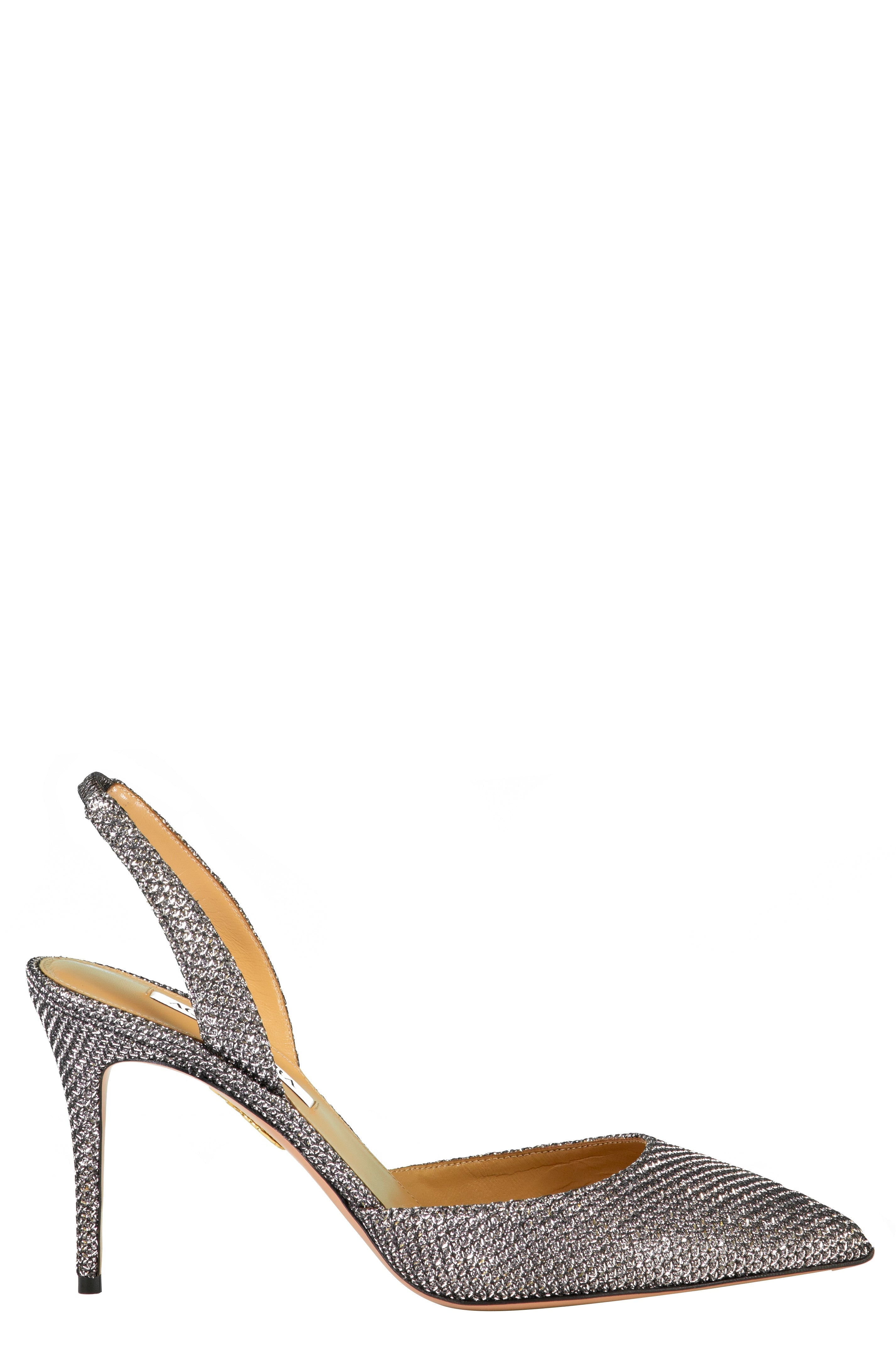 AQUAZZURA So Nude Slingback Pump   Anthracite