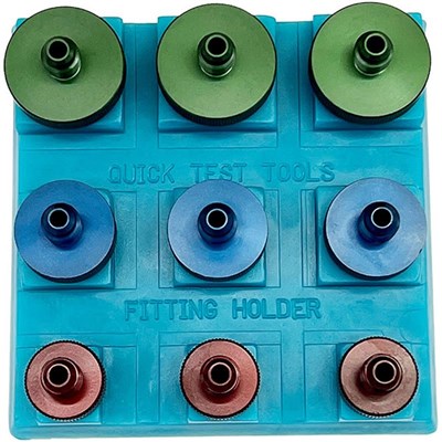 QT200A (Arbiter) Quick Connect Test Fittings Set W/Holder (Alum)