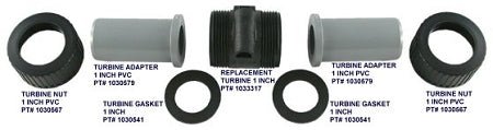 Autotrol (1TM ESW) 1" Turbine Meter with solvent Weld PVC adapters