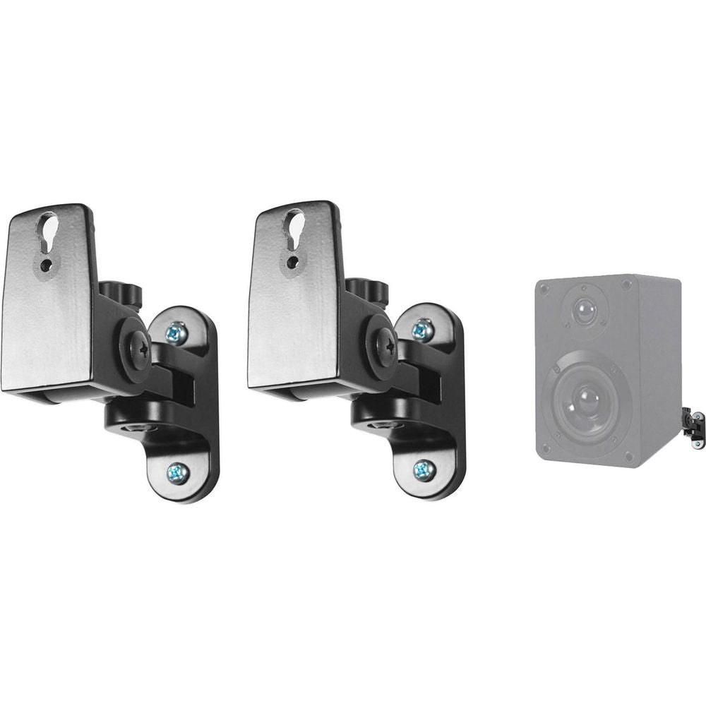 ROCKVILLE Pair Hidden Wall Swivel Brackets For Cerwin Vega XLS 6 Bookshelf Speakers