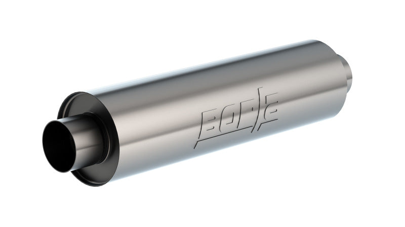 Borla Universal Muffler 6.75 X 24.00in LG. X 3.53 I.D. w/Nipples, Un notched , OAL 29.00in