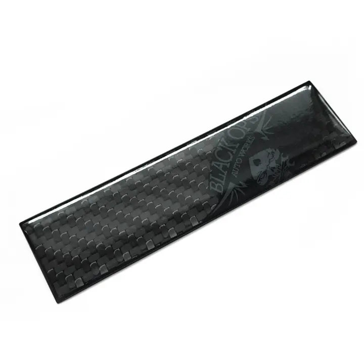 BLACK OPS AUTO WORKS Black Ops Floor Mat Inlay Carbon Fiber Black Logo