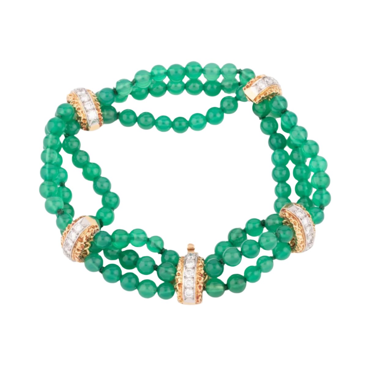 ADALGYSE Bracelet VAN CLEEF & ARPELS en or jaune  chrysoprase et diamants