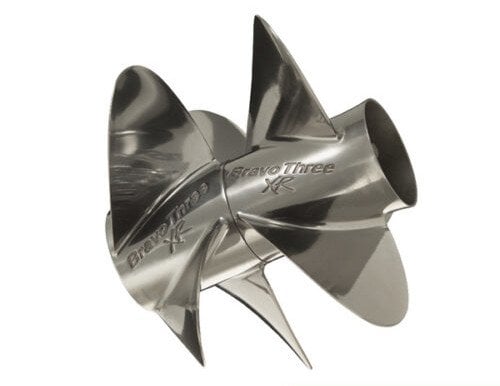 Mercury   BRAVO THREE XR PRO FINISHED RACING PROPELLER   4 BLADE FORWARD   FRONT ONLY   250 TO 520 HP OUTBOARDS   16 DIA.   23 PITCH   48 842941L70