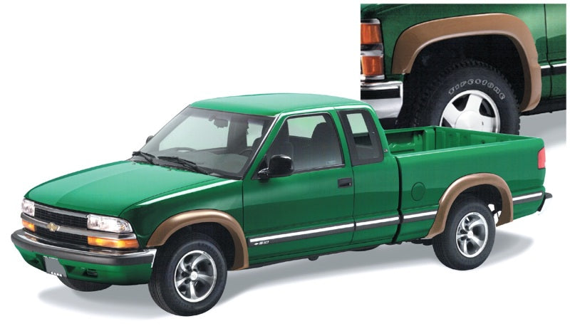 Bushwacker 95 05 Chevy Blazer Extend A Fender Style Flares 4pc Excludes ZR2 Flare Package   Black