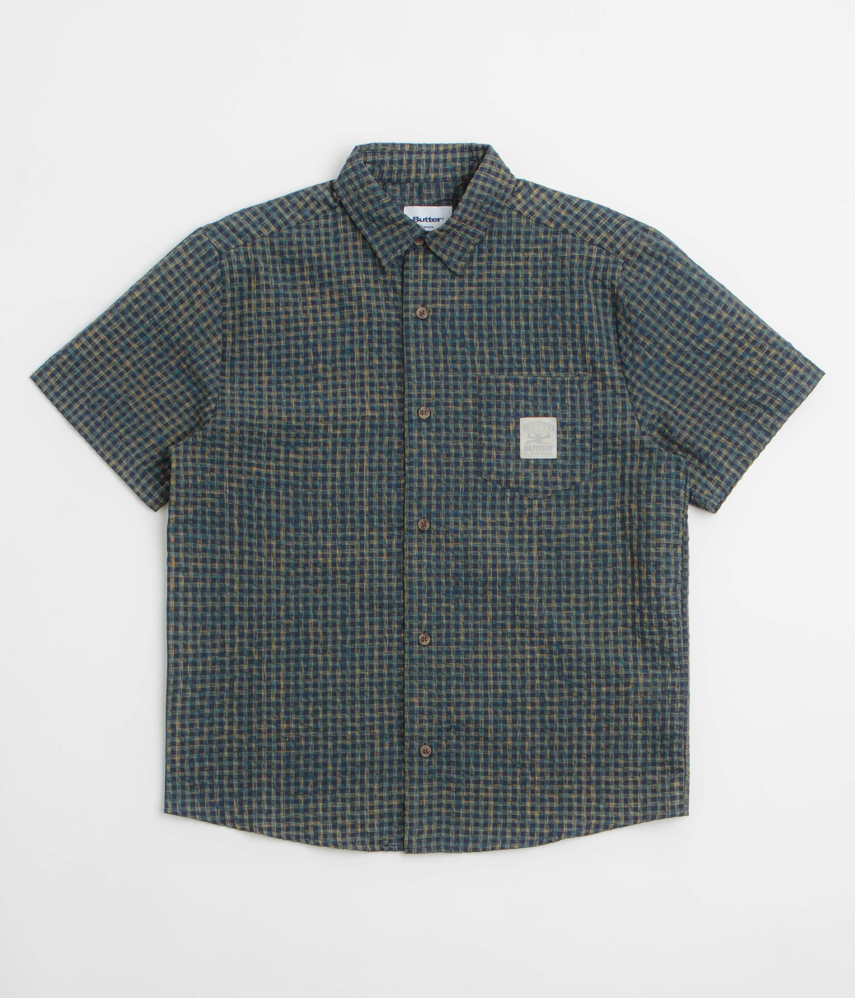 Butter Goods Equipment Short Sleeve Shirt   Navy