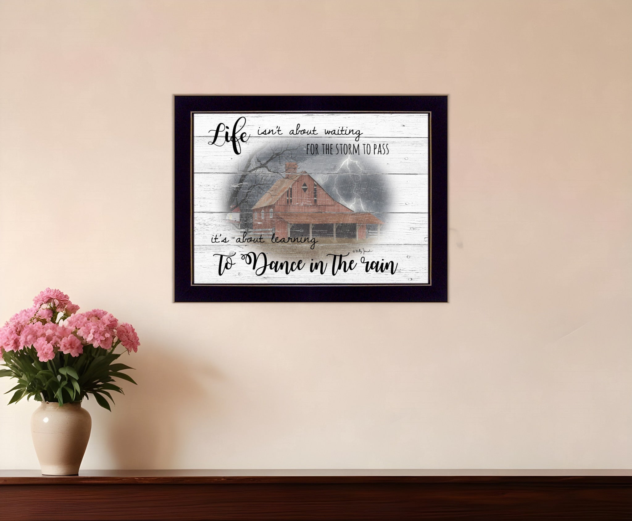 2736 Storm Dance 3 Black Framed Print Wall Art