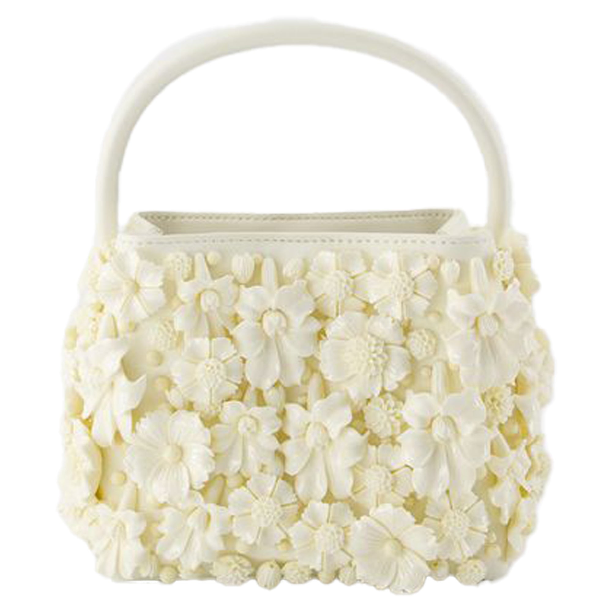 2604 Solene Mini Top Handle Purse   Cult Gaia   Leather   White