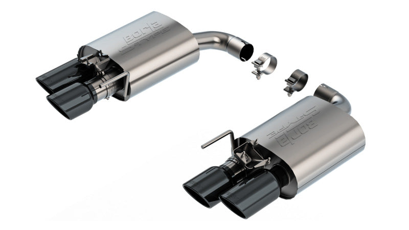 Borla 2024 Ford Mustang GT 5.0L V8 w/ Active Exhaust S Type Axle Back Exhaust System   Black Chrome