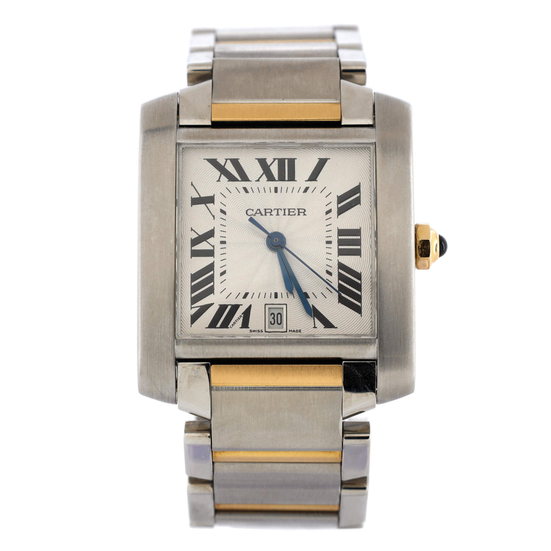 2860 Tank Francaise Automatic Watch Stainless Steel and Yellow Gold 28